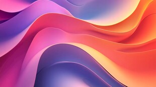 绚丽多彩波浪形抽象背景图