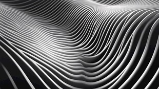 黑白线条构成的动感波纹