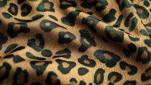 豹纹面料特写