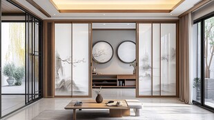 新中式禅意风格客厅空间