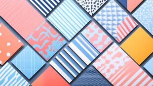 多彩几何图案面料展示