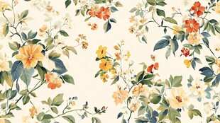 花卉图案 清新自然风壁纸