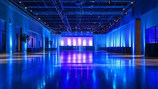 梦幻蓝色系大型活动场地