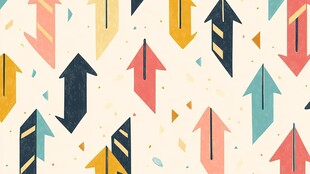 多彩箭头几何图案背景