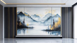 中式山水客厅装饰画意境美