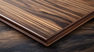 深色木纹板材特写