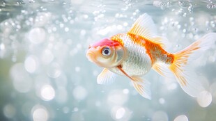 灵动金鱼水中悠游