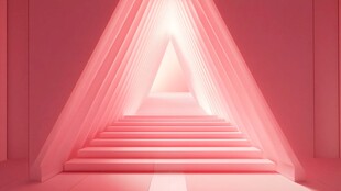 粉色梦幻阶梯通往神秘光域