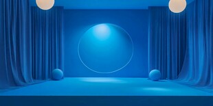 蓝色梦幻舞台场景展示