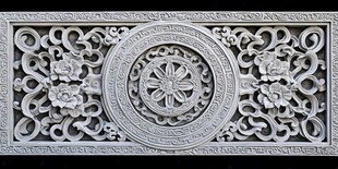 中式精美石雕花纹图案