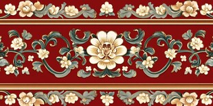 中式古典花卉纹装饰图案