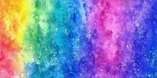 梦幻多彩水彩星空背景图