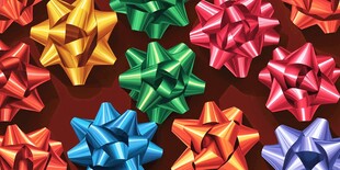 多彩蝴蝶结装饰图案