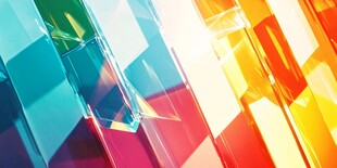 多彩立体几何抽象背景图