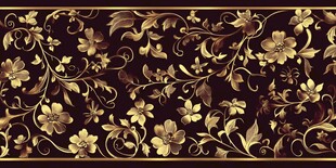 黑金花卉精美花纹图案
