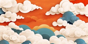 梦幻云朵背景图