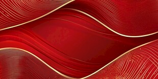 红色金纹波浪背景图