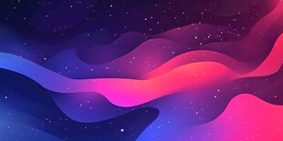 梦幻渐变星空波浪背景