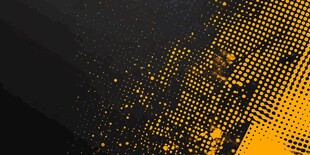 黑黄渐变半调图案背景