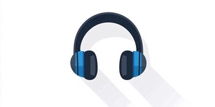 时尚头戴式耳机图标