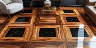 精致拼花木地板家居场景