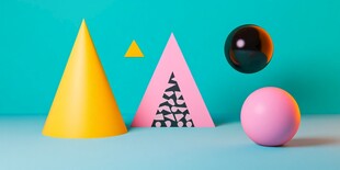 多彩几何造型的创意组合