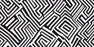 黑白几何线条无缝图案