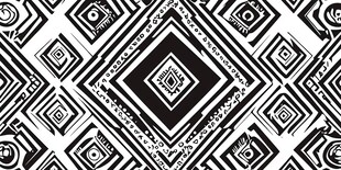 黑白几何图案无缝背景图