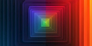 炫彩渐变方形抽象背景图