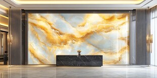 奢华大理石纹理玄关背景墙