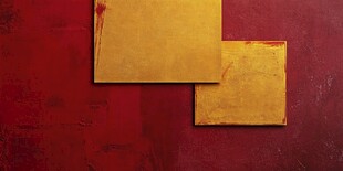 红墙金板装饰艺术画面