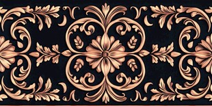 欧式古典金色花纹装饰图案