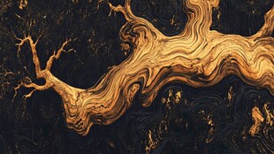 扭曲虬劲的奇幻树根纹理