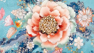 中式繁花图案 清新雅致