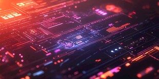 未来感电路板的科技视效