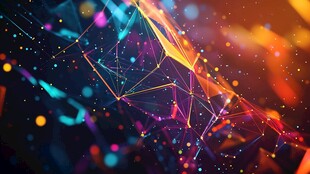 绚丽科技线条光影背景图