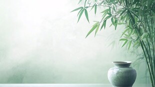 青竹瓷瓶 中式淡雅意境