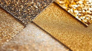 闪亮金棕系闪光材质特写