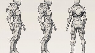 未来战士三视图设计稿