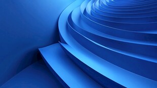 蓝色螺旋阶梯梦幻视觉