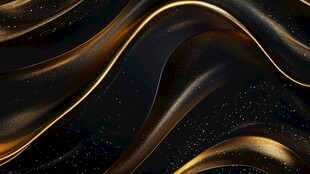 黑金流动线条梦幻背景图