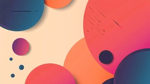 多彩几何圆形创意背景图