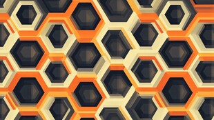 几何六边形拼接多彩图案