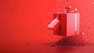 红色惊喜礼盒 绽放节日氛围