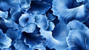 蓝色波浪纹理艺术图案