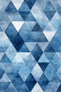 蓝色几何三角拼接纹理图案