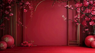 中式红韵场景 喜庆氛围感