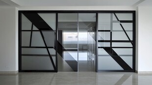 现代简约风格玻璃隔断门