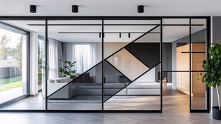 现代玻璃隔断时尚家居空间