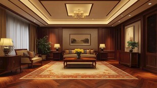 豪华典雅的中式风格客厅